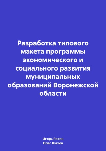 Разработка типового макета программы экономического и социального развития муниципальных образований Воронежской области