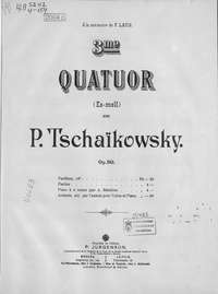 3 Quatuor Es-moll de P. Tschaikowsky