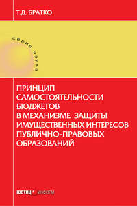 Принцип самостоятельности бюджетов в механизме защиты имущественных интересов публично-правовых образований