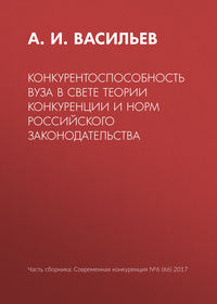Конкурентоспособность вуза в свете теории конкуренции и норм российского законодательства