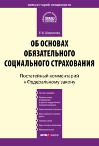 Комментарий к Федеральному закону от 16 июля 1999 г. № 165-ФЗ «Об основах обязательного социального страхования» (постатейный)