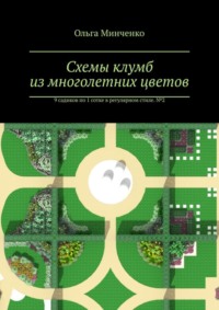 Схемы клумб из многолетних цветов. 9 садиков по 1 сотке в регулярном стиле. № 2