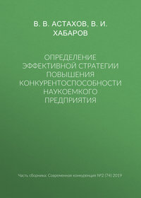 Определение эффективной стратегии повышения конкурентоспособности наукоемкого предприятия