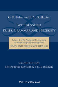 Wittgenstein: Rules, Grammar and Necessity