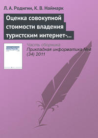 Оценка совокупной стоимости владения туристским интернет-проектом