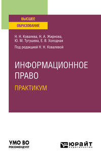 Информационное право. Практикум. Учебное пособие для вузов