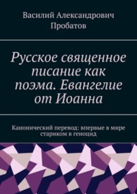 Русское священное писание как поэма. Евангелие от Иоанна. Канонический перевод: впервые в мире стариком в геноцид