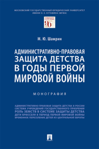 Административно-правовая защита детства в годы Первой мировой войны