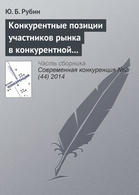 Конкурентные позиции участников рынка в конкурентной среде