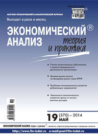 Экономический анализ: теория и практика № 19 (370) 2014