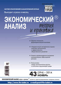 Экономический анализ: теория и практика № 43 (394) 2014