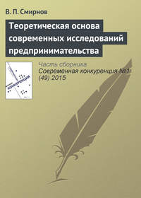 Теоретическая основа современных исследований предпринимательства